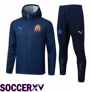 Survetement de Foot - Coupe Vent Marseille OM Bleu Royal 2025/2026