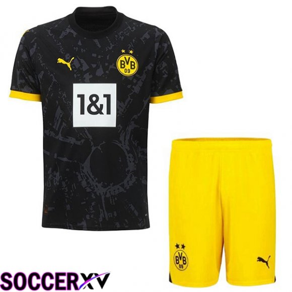 Dortmund BVB Kids Soccer Jersey Away Black 2023/2024