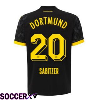 Dortmund BVB (Sabitzer 20) Soccer Jersey Away Black 2023/2024