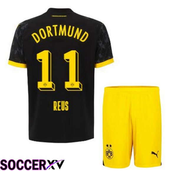 Dortmund BVB (Reus 11) Kids Soccer Jersey Away Black 2023/2024