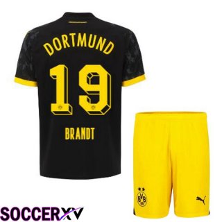 Dortmund BVB (Brandt 19) Kids Soccer Jersey Away Black 2023/2024