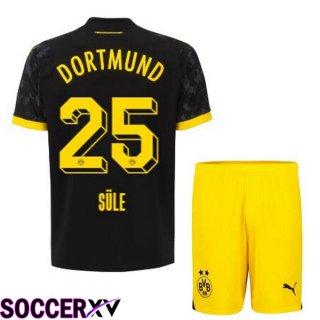 Dortmund BVB (Süle 25) Kids Soccer Jersey Away Black 2023/2024