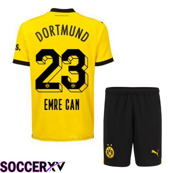 Dortmund BVB (Emre Can 23) Kids Soccer Jersey Home Yellow Black 2023/2024