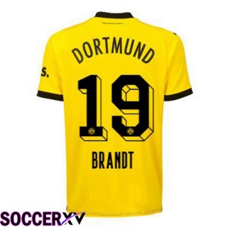 Dortmund BVB (Brandt 19) Soccer Jersey Home Yellow Black 2023/2024