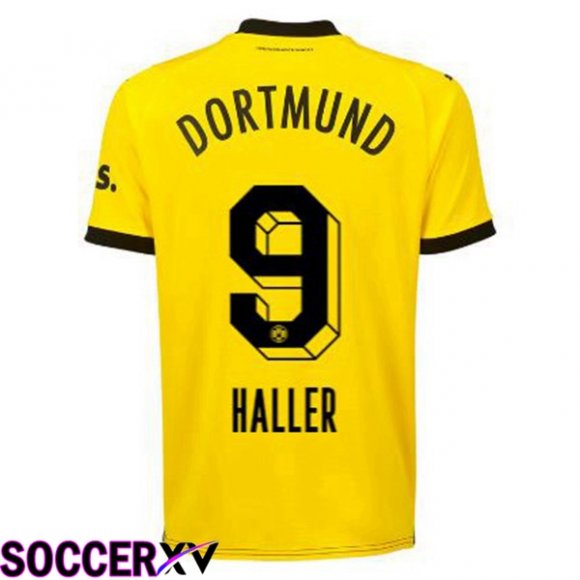 Dortmund BVB (Haller 9) Soccer Jersey Home Yellow Black 2023/2024