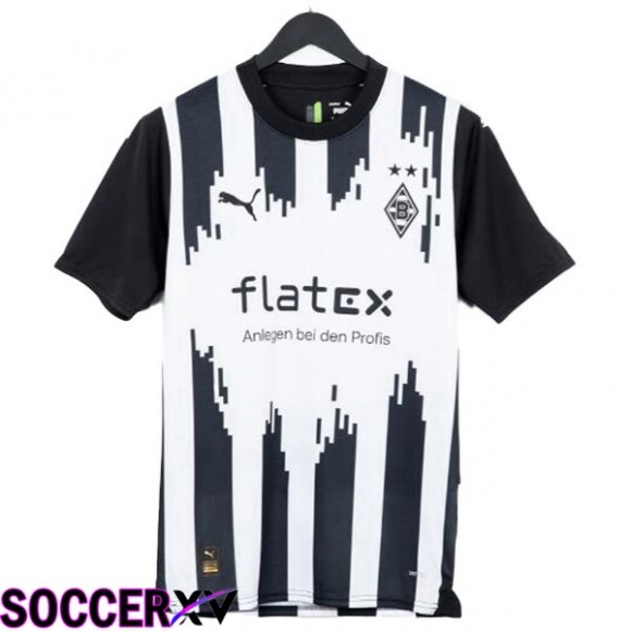 Monchengladbach Soccer Jersey Third White Black 2023/2024