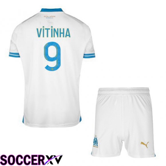 Marseille OM (VITINHA 9) Kids Soccer Jersey Home White 2023/2024