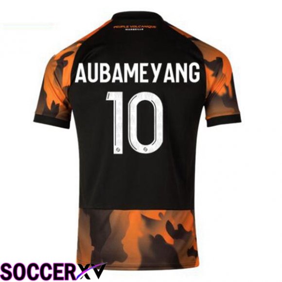 Marseille OM (AUBAMEYANG 10) Soccer Jersey Third Black Yellow 2023/2024