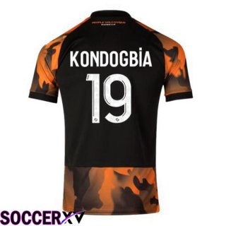 Marseille OM (KONDOGBIA 19) Soccer Jersey Third Black Yellow 2023/2024