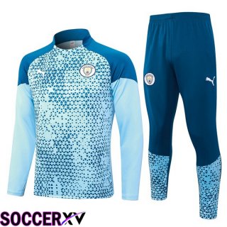 Manchester City Training Tracksuit Suit Blue 2023/2024