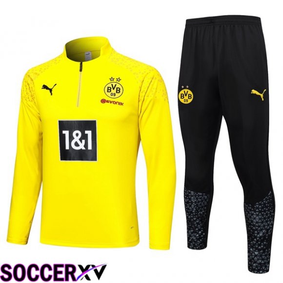 Dortmund BVB Training Tracksuit Suit Yellow 2023/2024