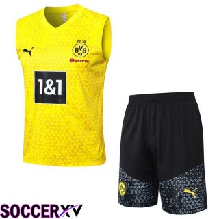 Dortmund BVB Soccer Vest + Shorts Yellow 2023/2024