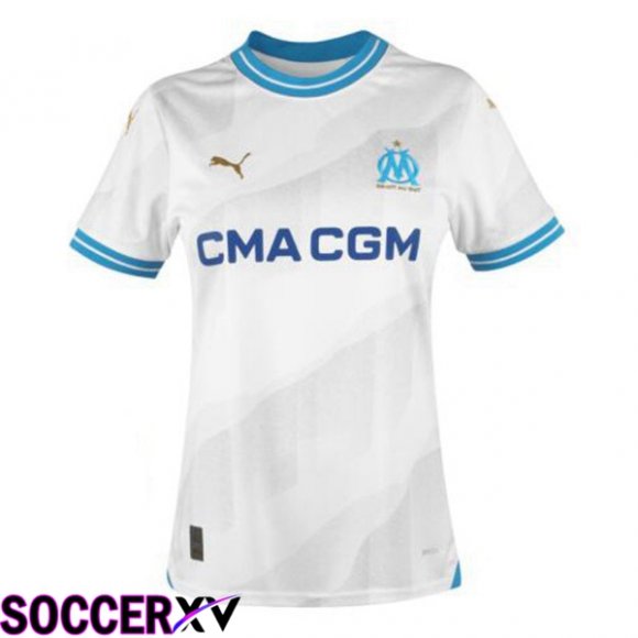 Marseille OM Womens Soccer Jersey Home White 2023/2024