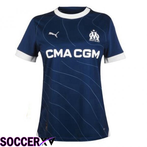 Marseille OM Womens Soccer Jersey Away Blue 2023/2024