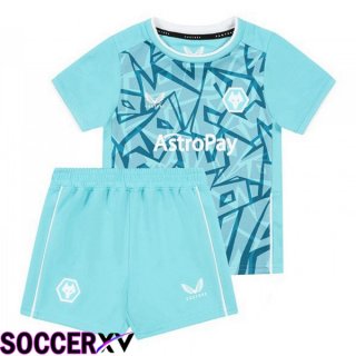 Wolves Kids Soccer Jersey Third Blue 2023/2024