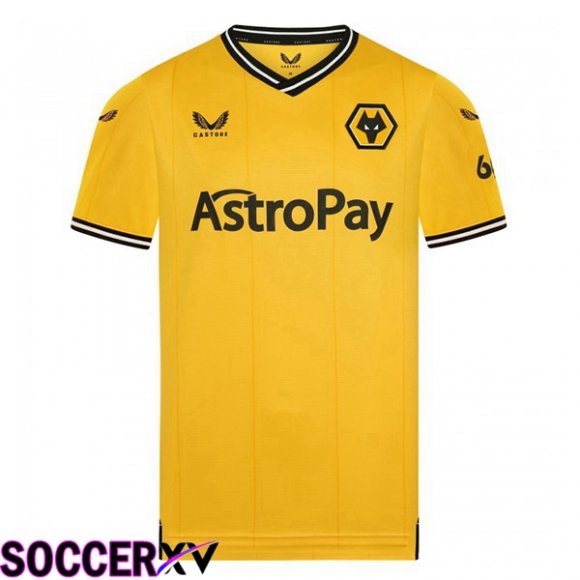 Wolves Soccer Jersey Home Yellow 2023/2024