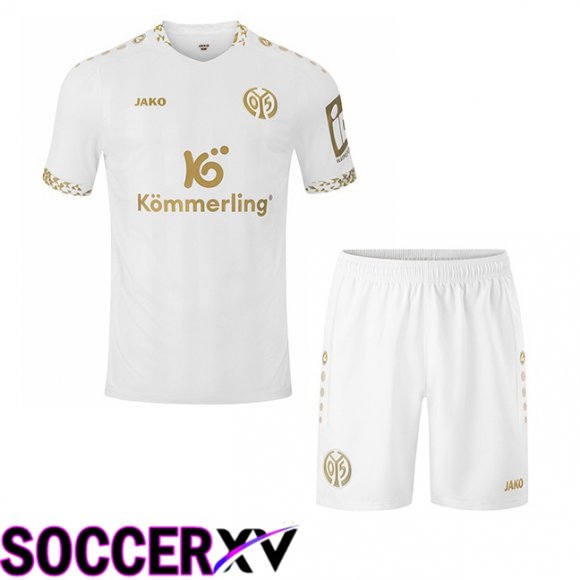 FSV Mainz 05 Kids Third Soccer Jersey White 2024/2025