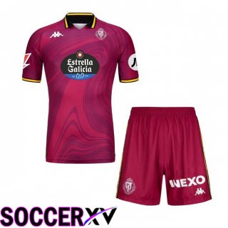 Real Valladolid Kids Third Soccer Jersey Red 2024/2025