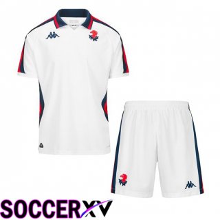 Genoa CFC Kids Away Soccer Jersey White 2024/2025