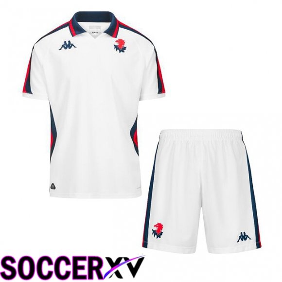 Genoa CFC Kids Away Soccer Jersey White 2024/2025