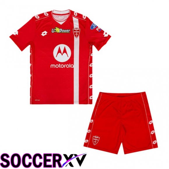 AC Monza Kids Home Soccer Jersey Red 2024/2025