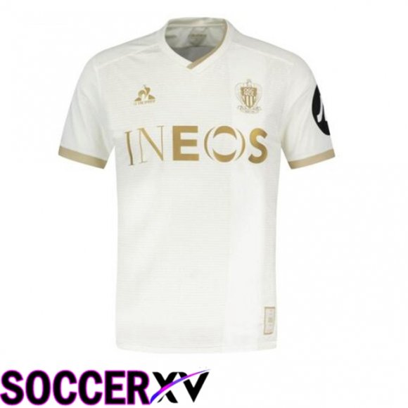 OGC Nice Away Soccer Jersey White 2024/2025