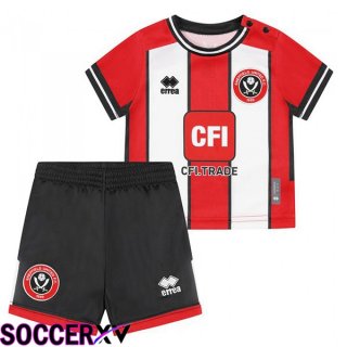 Sheffield United Kids Soccer Jersey Home Red White 2023/2024