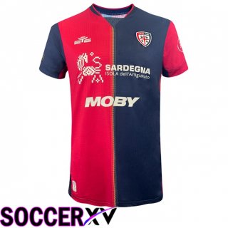 Cagliari Calcio Home Soccer Jersey Blue Red 2024/2025