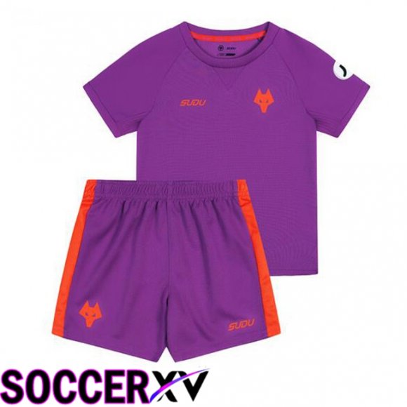 Wolves Kids Third Soccer Jersey Purple 2024/2025