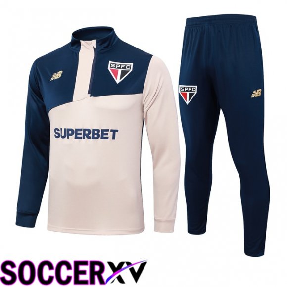 Sao Paulo FC Kids kit Training Tracksuit Yellow Blue Royal 2024/2025