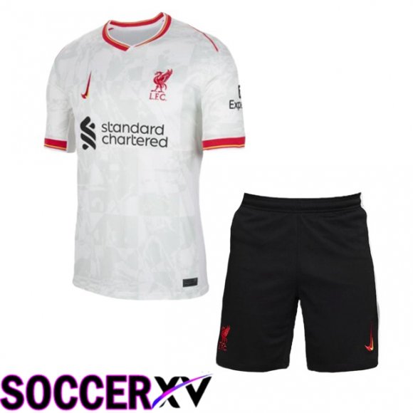 FC Liverpool Kids Third Soccer Jersey White 2024/2025