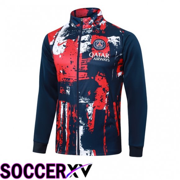 Paris PSG Training Jacket Blue Royal Red 2024/2025