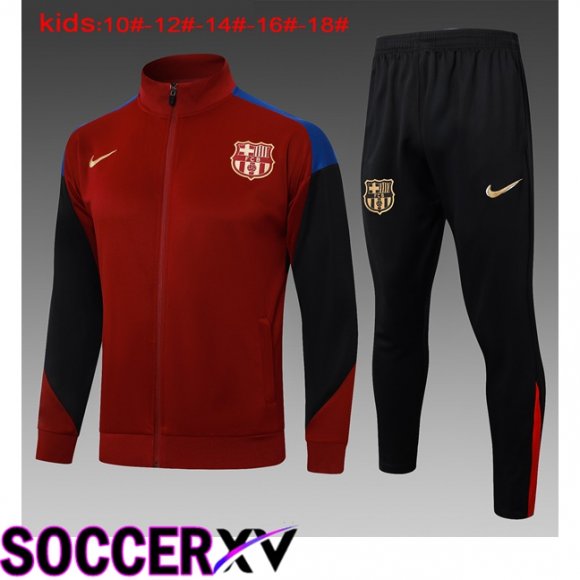 FC Barcelona Kids kit Training Tracksuit - Jacket Red 2024/2025