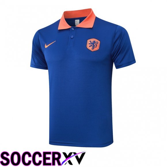 Netherlands Soccer Polo Blue 2024/2025