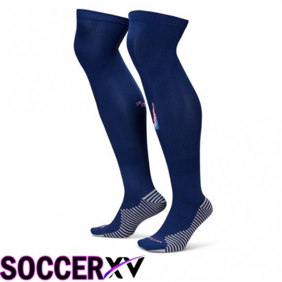 Atletico Madrid Third Soccer Socks Blue 2024/2025