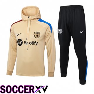 FC Barcelona Training Tracksuit Sweatshirt Hoodie Yellow 2024/2025