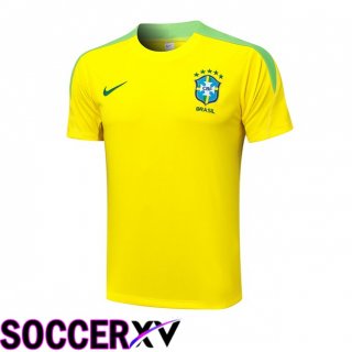 Brazil Training T Shirt Yellow 2024/2025