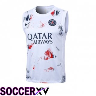 Paris PSG Gilet Soccer White 2024/2025