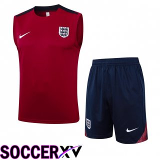 England Gilet Soccer + Shorts Red 2024/2025