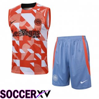 Inter Milan Gilet Soccer + Shorts Orange 2024/2025