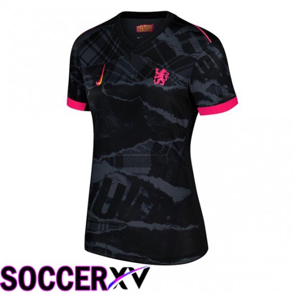 FC Chelsea Women Third Soccer Jersey Black 2024/2025