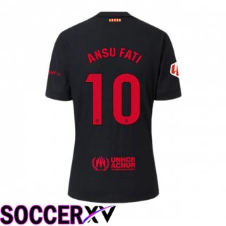 FC Barcelona (ANSU FATI 10) Away Soccer Jersey Black 2024/2025