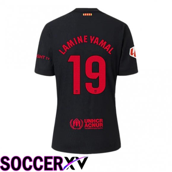 FC Barcelona (LAMINE YAMAL 19) Away Soccer Jersey Black 2024/2025