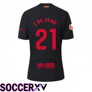 FC Barcelona (F. DE JONG 21) Away Soccer Jersey Black 2024/2025