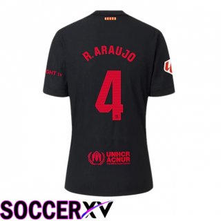 FC Barcelona (R. ARAUJO 4) Away Soccer Jersey Black 2024/2025