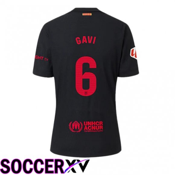 FC Barcelona (GAVI 6) Away Soccer Jersey Black 2024/2025