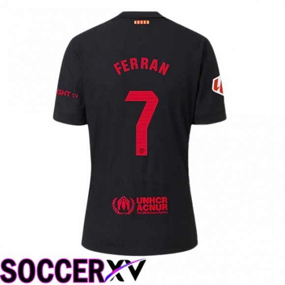 FC Barcelona (FERRAN 7) Away Soccer Jersey Black 2024/2025