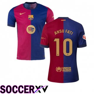 FC Barcelona (ANSU FATI 10) Home Soccer Jersey Blue Red 2024/2025