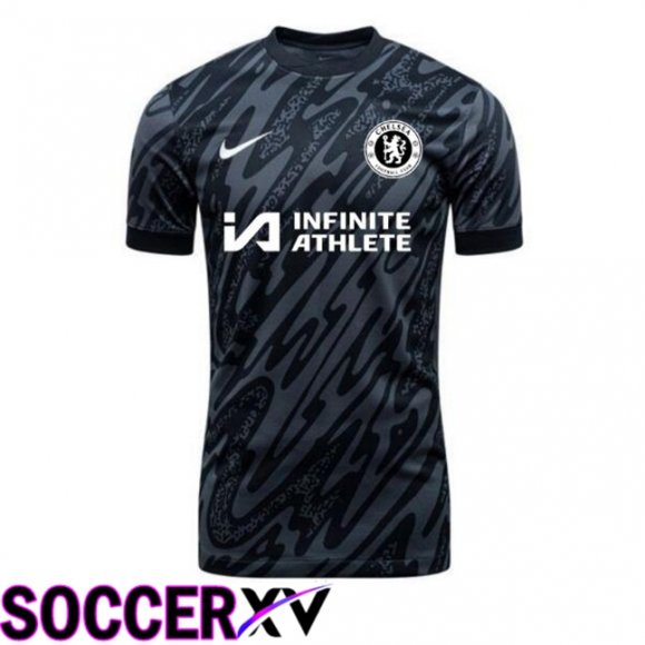 FC Chelsea Goalkeeper Soccer Jersey Black 2024/2025