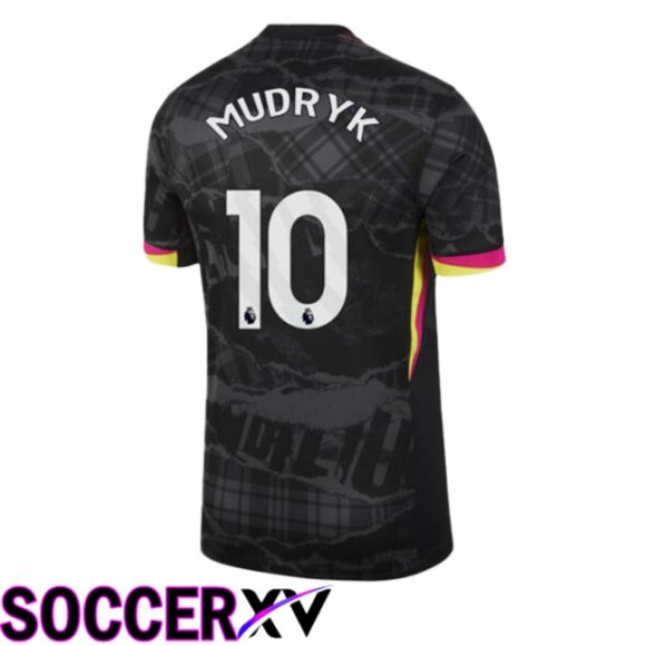 FC Chelsea (Mudryk 10) Third Soccer Jersey Black 2024/2025